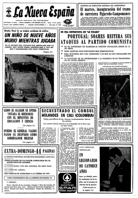 Portada Domingo 2 de  de 1975