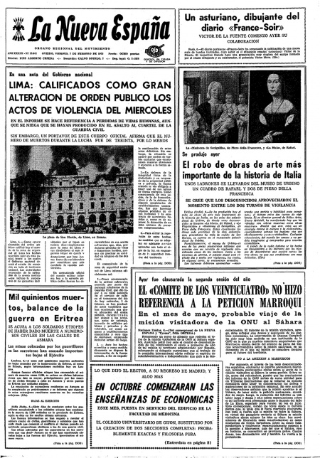 Portada Viernes 7 de  de 1975