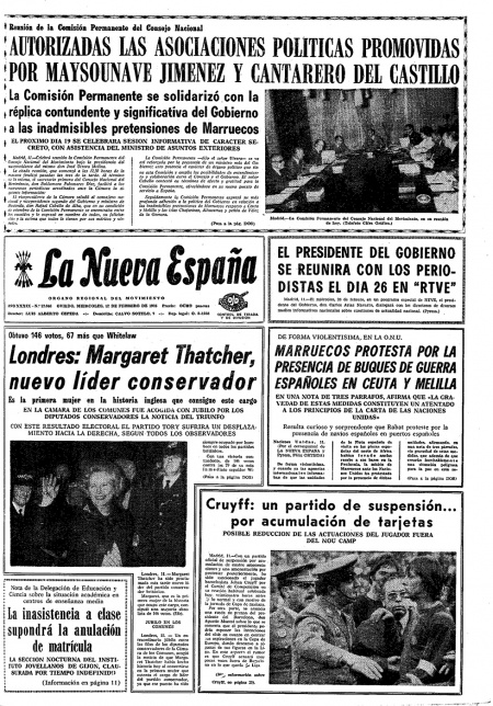 Portada Miércoles 12 de  de 1975