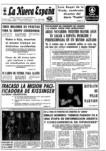 Portada Jueves 20 de  de 1975