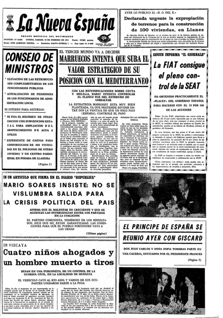Portada Sábado 22 de  de 1975