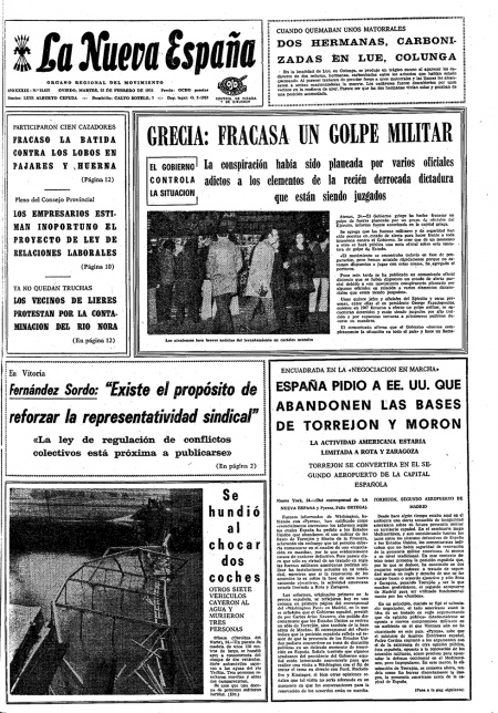 Portada Martes 25 de  de 1975
