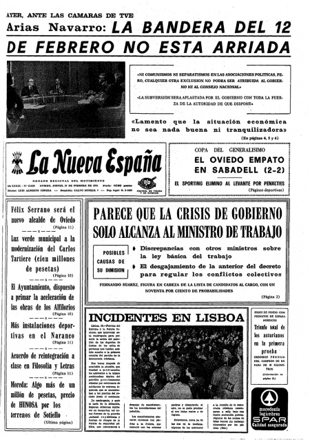 Portada Jueves 27 de  de 1975