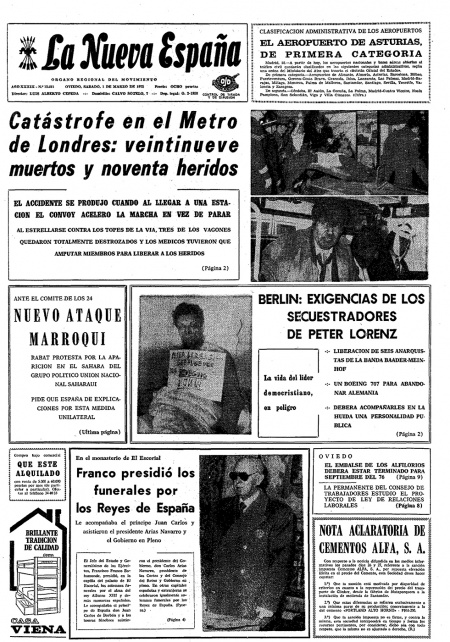 Portada Sábado 1 de  de 1975