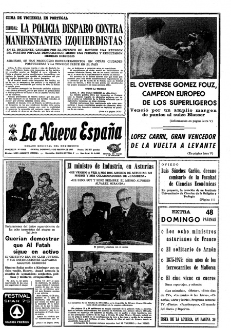 Portada Domingo 9 de  de 1975
