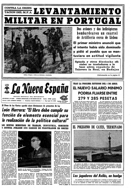 Portada Miércoles 12 de  de 1975