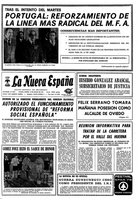 Portada Jueves 13 de  de 1975