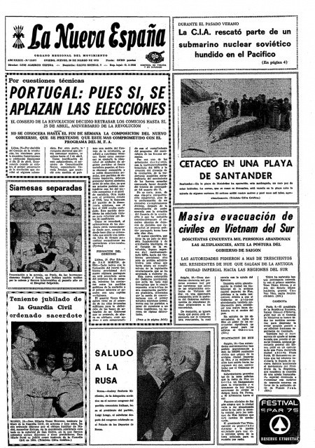 Portada Jueves 20 de  de 1975