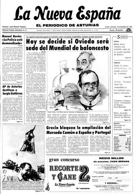 Portada Miércoles 5 de Diciembre de 1984