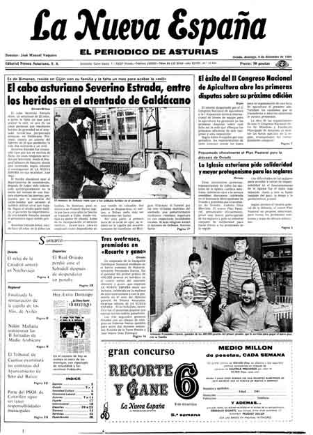 Portada Domingo 9 de Diciembre de 1984