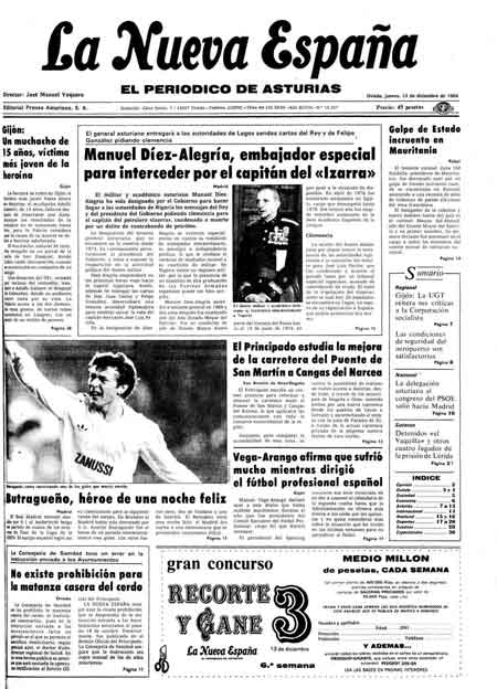 Portada Jueves 13 de Diciembre de 1984