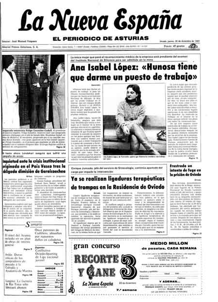 Portada Jueves 20 de Diciembre de 1984