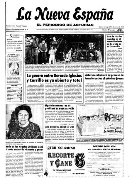 Portada Domingo 23 de Diciembre de 1984