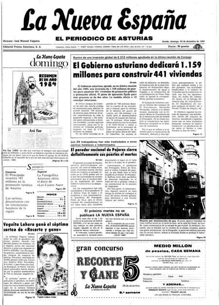 Portada Domingo 30 de Diciembre de 1984
