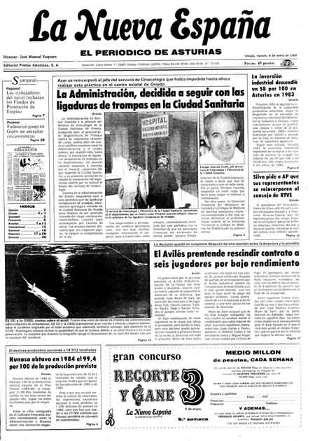 Portada Viernes 4 de  de 1985