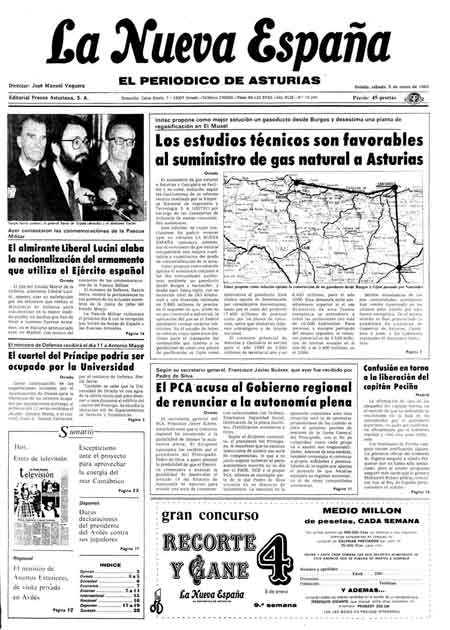 Portada Sábado 5 de  de 1985