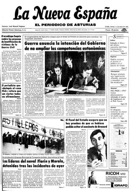 Portada Viernes 11 de  de 1985