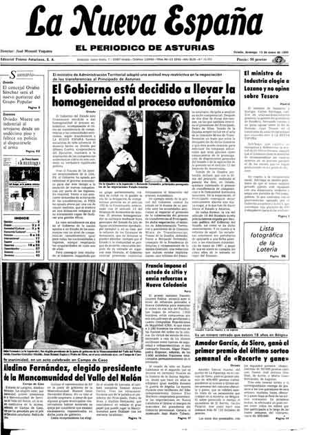 Portada Domingo 13 de  de 1985
