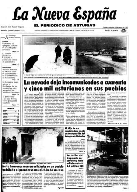 Portada Miércoles 16 de  de 1985