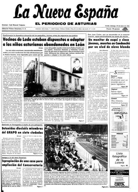 Portada Domingo 20 de  de 1985