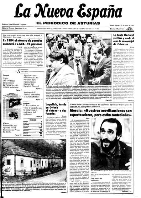 Portada Viernes 25 de  de 1985