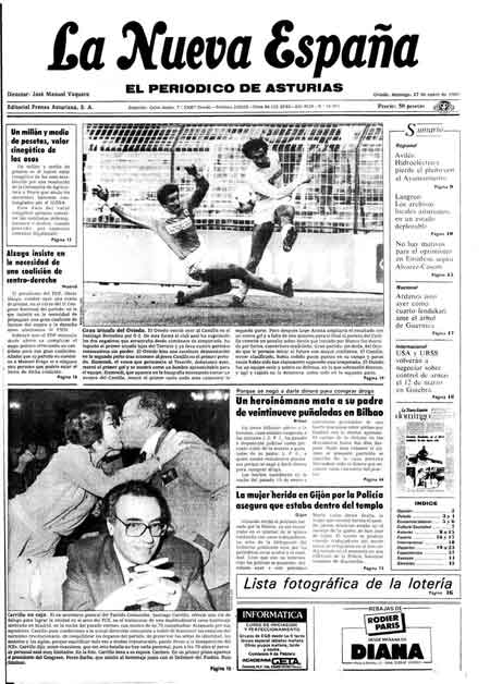 Portada Domingo 27 de  de 1985