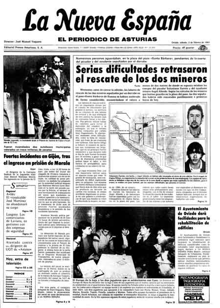 Portada Sábado 2 de  de 1985