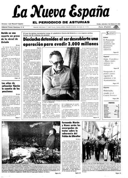 Portada Miércoles 6 de  de 1985