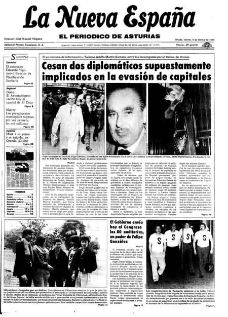 Portada Viernes 8 de  de 1985