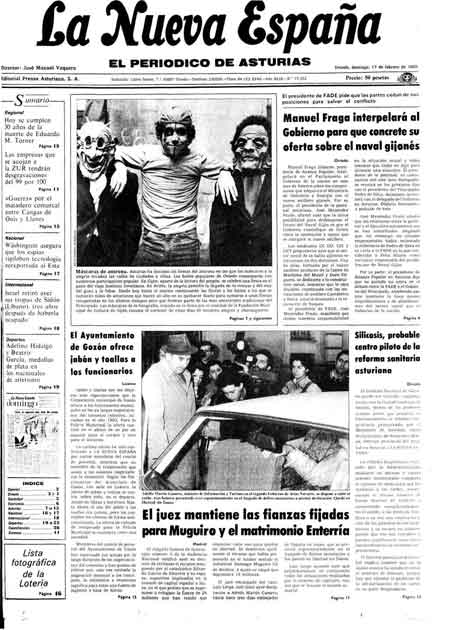 Portada Domingo 17 de  de 1985