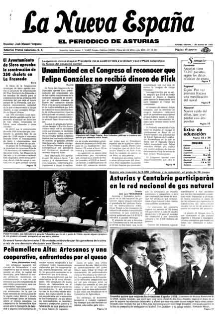 Portada Viernes 1 de  de 1985
