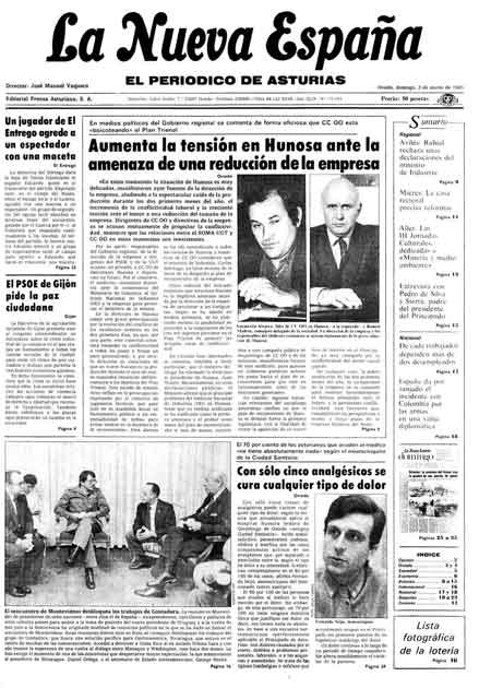 Portada Domingo 3 de  de 1985