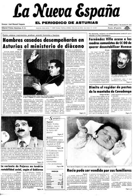 Portada Jueves 7 de  de 1985