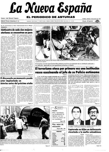 Portada Viernes 8 de  de 1985
