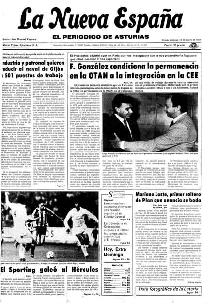 Portada Domingo 10 de  de 1985