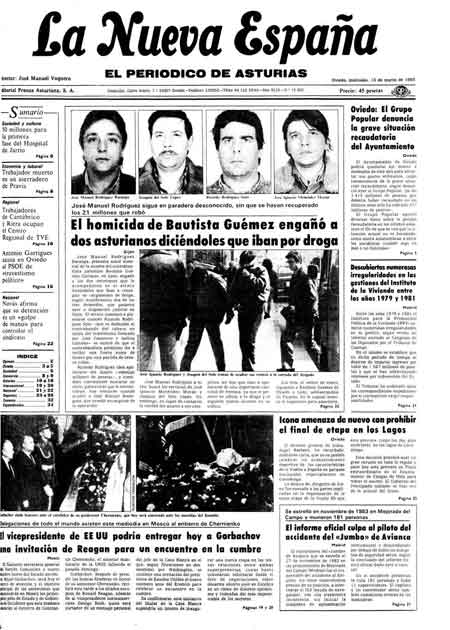 Portada Miércoles 13 de  de 1985