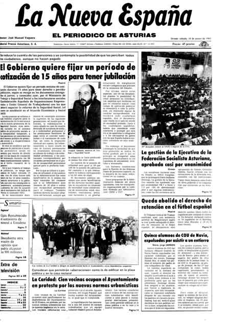 Portada Sábado 16 de  de 1985
