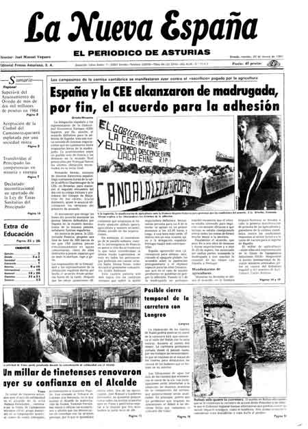 Portada Viernes 29 de  de 1985