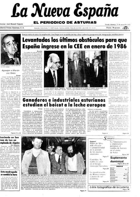 Portada Domingo 31 de  de 1985