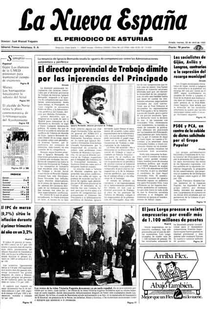Portada Viernes 26 de  de 1985