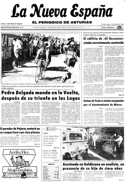 Portada Martes 30 de  de 1985