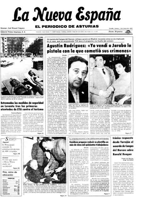 Portada Viernes 3 de  de 1985