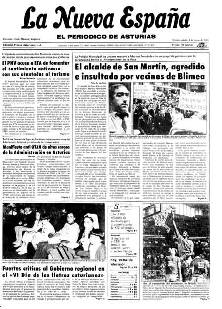 Portada Sábado 4 de  de 1985