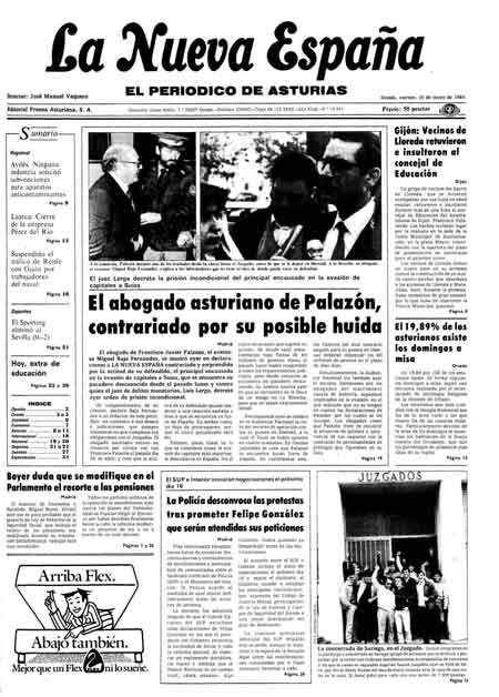Portada Viernes 10 de  de 1985