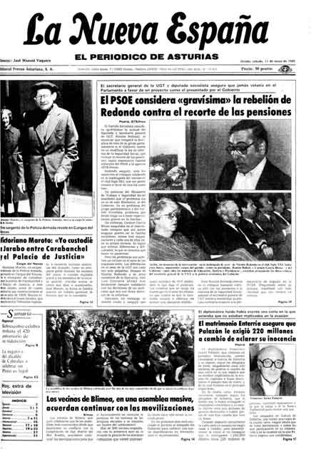 Portada Sábado 11 de  de 1985