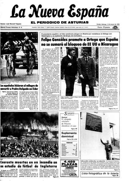 Portada Domingo 12 de  de 1985