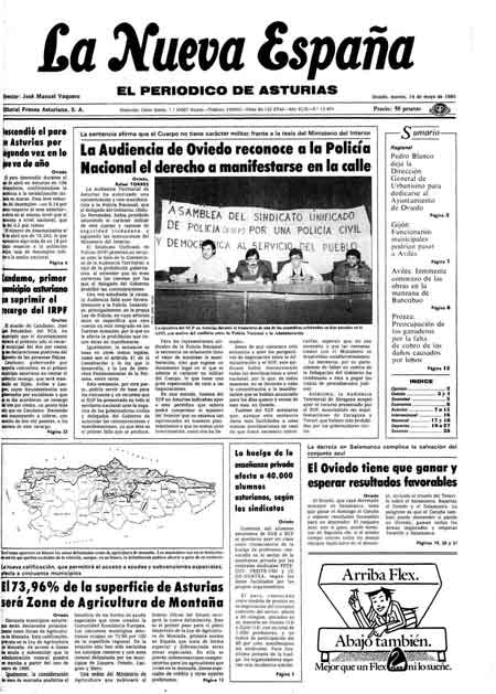 Portada Martes 14 de  de 1985