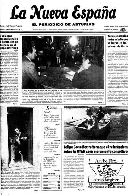 Portada Jueves 16 de  de 1985