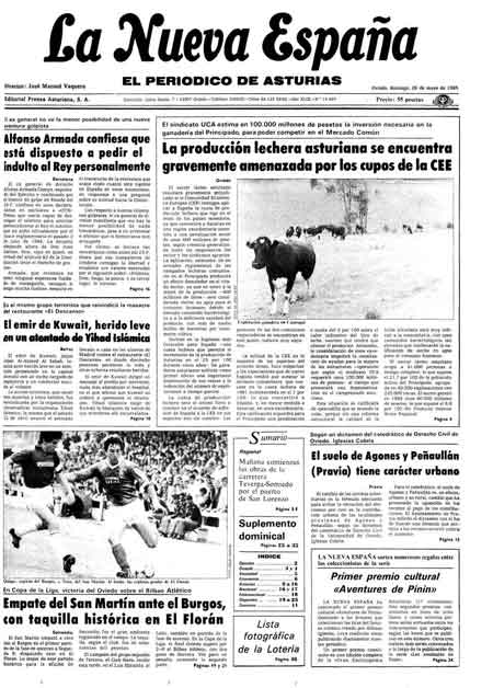 Portada Domingo 26 de  de 1985