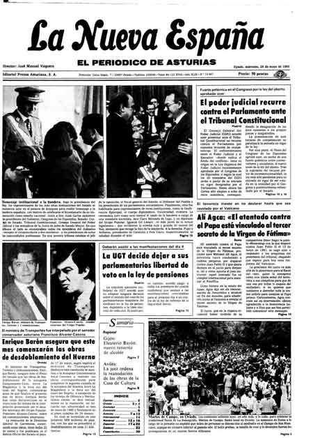 Portada Miércoles 29 de  de 1985